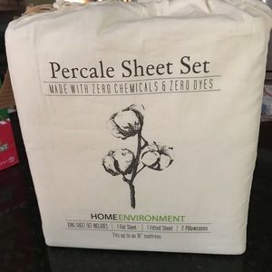 Home Environment Bedding - Organic Percale sheets King set Home Environment Home Environment Bedding - Organic Percale sheets King set Home Environment